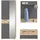 VCM Mason Garderobenkombination 3-teilig Nox Oak / grau - Braun