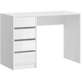 INOSIGN Schreibtisch »Pisa, Breite 110 cm, 4 Schubkästen, hochglanz Schubkastenfront« grifflose Optik, individuell einsetzbar, Schminktisch, Homeoffice weiß