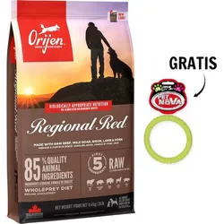 Orijen Regional Red Dog 11,4kg + Ring für Hunde 9,5cm GRATIS!