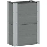 vidaXL Hochbeet 50 x 30 x 72 cm Grau