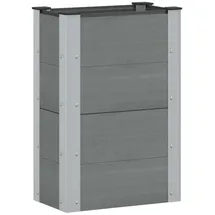 vidaXL Hochbeet 50 x 30 x 72 cm Grau