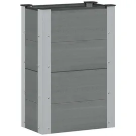 vidaXL Hochbeet 50 x 30 x 72 cm Grau