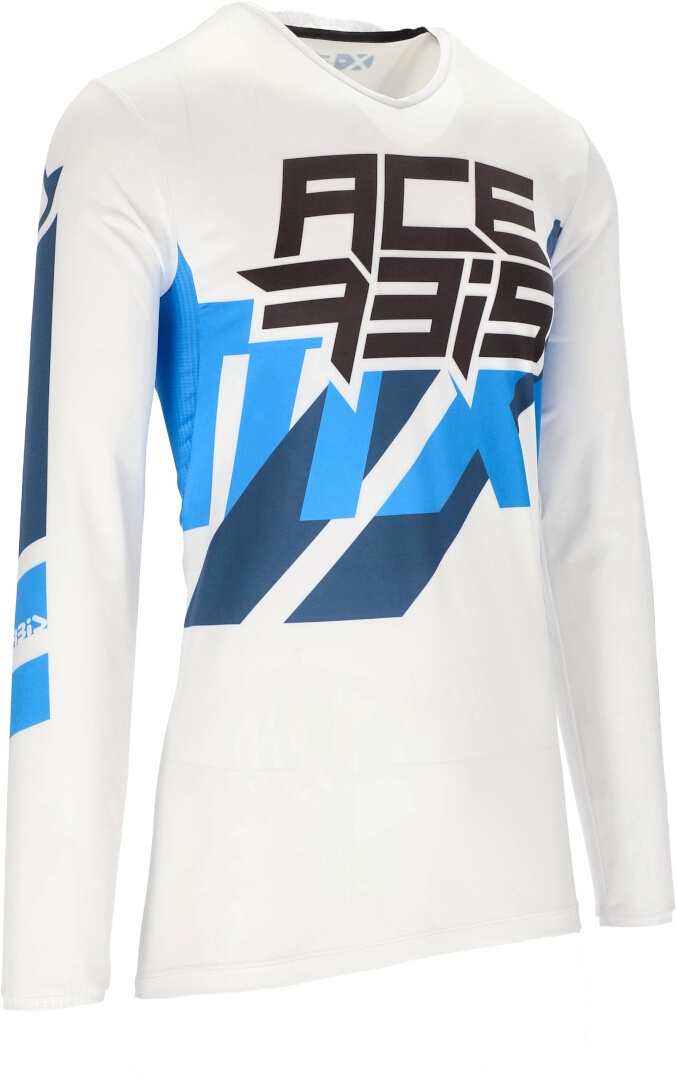 Acerbis X-Flex Three Motorcross jersey, wit-blauw, L