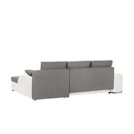 Sofa.de Ecksofa mit Beleuchtung und Schlaffunktion Emma ¦ grau ¦ Maße (cm): B: 280 H: 96 T: 184.0