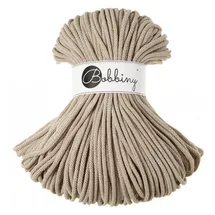 Bobbiny Häkelwolle 5 mm beige 100 m 500 g