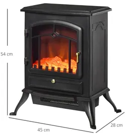 Homcom Elektrokamin Schwarz