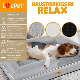 Lovpet Hundekissen Relax 106 x 80 cm grau