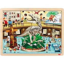 Toi World Wooden puzzle 100 pcs. Large with frame 4+ Years In Museum TP009