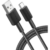 Anker 322 USB-A auf USB-C Kabel 180cm geflochten schwarz
