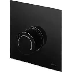 Oventrop Unibox Abdeckung 1022788 Echtglas schwarz, mit Thermostat