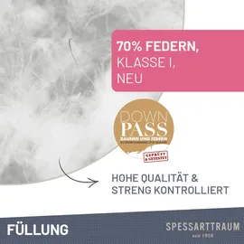 SPESSARTTRAUM Federkopfkissen First Class 40 x 80 cm Weiß