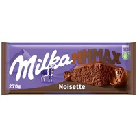 Milka Noisette 1 x 270g I Großtafel I Alpenmilch-Schokolade I mit cremiger Haselnuss-Füllung I Milka Nuss-Schokolade aus 100% Alpenmilch I Tafelschokolade (Packung mit 10)