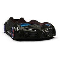 Möbel-Zeit Autobett Autobett Racing XR9 Model Kinderbett mit Flügeltüren + Licht + Sound schwarz