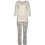 LASCANA Damen Pyjama sand-bedruckt Gr.40/42