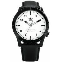 adidas Herrenuhren Cypher_Lx1. Horween Lederband Uhr, 22 Mm Breite (0,42 Mm) Schwarz/Weiß