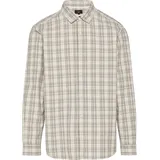 QS Regular Fit: Kariertes Struktur-Hemd aus Baumwolle - beige|grau - XXL