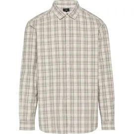 QS Regular Fit: Kariertes Struktur-Hemd aus Baumwolle - beige|grau - XXL
