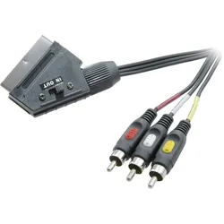 SpeaKa Professional SCART / Composite Cinch TV, Receiver Anschlusskabel [1x SCART-Stecker SP-7869848