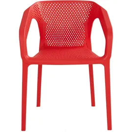 Homestyle4u Gartenstuhl 55 x 54 x 75 cm rot 2 St.