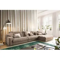 KAWOLA Ecksofa XL Lana Cord Recamiere rechts taupe