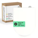 Toilettendeckel mit Absenkautomatik | Weiß | D-Form | Duroplast