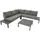 FRG Eck-Lounge Set mit Tisch, Aluminium grau grau