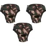 Filhome 3 Stück Läufigkeitshose für Hündinnen Wiederverwendbare Hundewindeln Waschbare Damenbinden Höschen für Hunde (TarnungXL)
