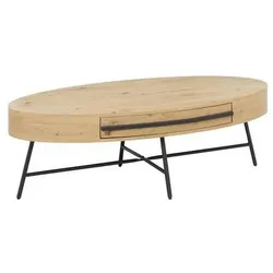 Couchtisch Emilia Eichefarben MDF mit Stauraum