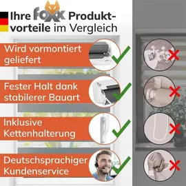 Foxx Doppelrollo Klemmfix 110 x 140 cm grau