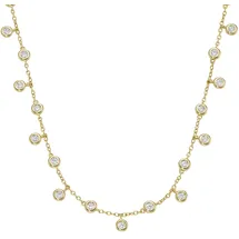 Smart Jewel Collier mit Zirkonia Silber 925 goldfarben