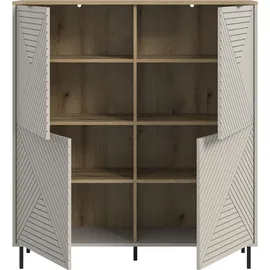 Home Affaire Highboard RAITA 124 x 135 x 40 cm Beige