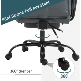 Vinsetto Chefsessel Kunstleder Grau