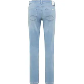 Mustang "Damen Style Crosby Relaxed Straight", Damen, Gr. 31, Länge 34, 201 hellblau, Denim/Jeans, 80% Baumwolle, 15% Lyocell, 4% Elastomultiester, 1% Elasthan, unifarben, straight fit, Jeans Straight-Jeans
