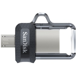 SanDisk Ultra Dual Drive m3.0 32 GB USB-Stick - USB 3.0, 32 GB, Schwarz, Transparent