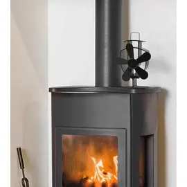 vidaXL Kaminventilator mit 5 Blättern 8 x 22,5 cm schwarz