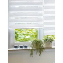 GARDINIA Doppelrollo mit Aluminumkassette, 60 x 160 weiß