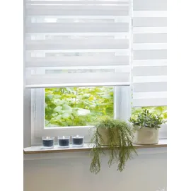 GARDINIA Doppelrollo mit Aluminumkassette, 60 x 160 weiß