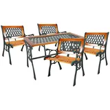 Mojawo 5tlg Gartenmöbel Outdoormöbel Gusseisen Gartentisch 4 Gartenstuhl