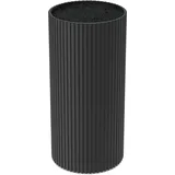 Vonsera Messerblock Ohne Messer, Universal Messerblocks Schwarz mit Borsten, Runder Messerblockhalter Abnehmbar, Unbestückte Messerblöcke für 10 Messers Aller Art, 22 x 11 x 11 cm