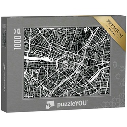 puzzleYOU Puzzle Puzzle 1000 Teile XXL „Vektor-Stadtplan von München, Deutschland“, 1000 Puzzleteile, puzzleYOU-Kollektionen München, Deutsche Städte, Deutsche Großstädte