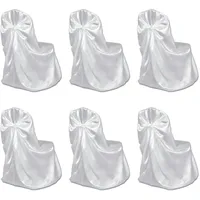 VidaXL 6 x Stuhlhusse für Hochzeit Bankett weiß