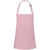 KARLOWSKY Kochschürze, Kurze Latzschürze Basic mit Schnalle und Tasche (One Size)