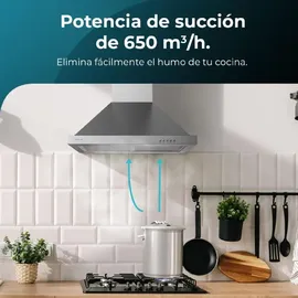 Cecotec Bolero Flux PM 606500 Pyramiden-Dunstabzugshaube 60 cm Edelstahl