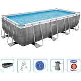 BESTWAY Power Steel Pool-Set rechteckig 488×244×122 cm 3202572