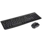 Logitech MK270 Kabelloses Set mit Tastatur und Maus für Windows, Englishes QWERTY-Layout - Schwarz