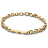 Pandora 569523C00 Damenarmband mit Gravurschild Goldfarben, 18 cm