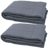 casativo-wellness 2er-Set Gewichtsdecke 150 x 200cm, 7kg – Premium Baumwolle & Glasperlen für tiefe Entspannung, besseren Schlaf & Stressreduktion