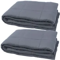 casativo-wellness 2er-Set Gewichtsdecke 150 x 200cm, 7kg – Premium Baumwolle & Glasperlen für tiefe Entspannung, besseren Schlaf & Stressreduktion
