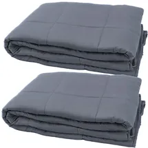 casativo-wellness 2er-Set Gewichtsdecke 150 x 200cm, 7kg – Premium Baumwolle & Glasperlen für tiefe Entspannung, besseren Schlaf & Stressreduktion