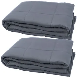 casativo-wellness 2er-Set Gewichtsdecke 150 x 200cm, 7kg – Premium Baumwolle & Glasperlen für tiefe Entspannung, besseren Schlaf & Stressreduktion